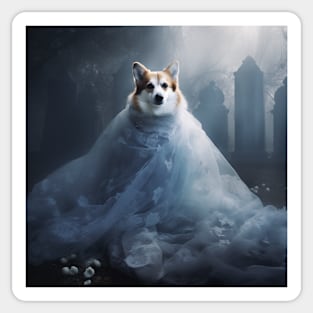 Dark Bride Corgi Sticker